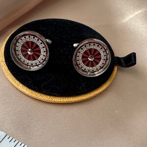 ♦️Roulette Wheel Cufflinks♦️ - Red silver and Black